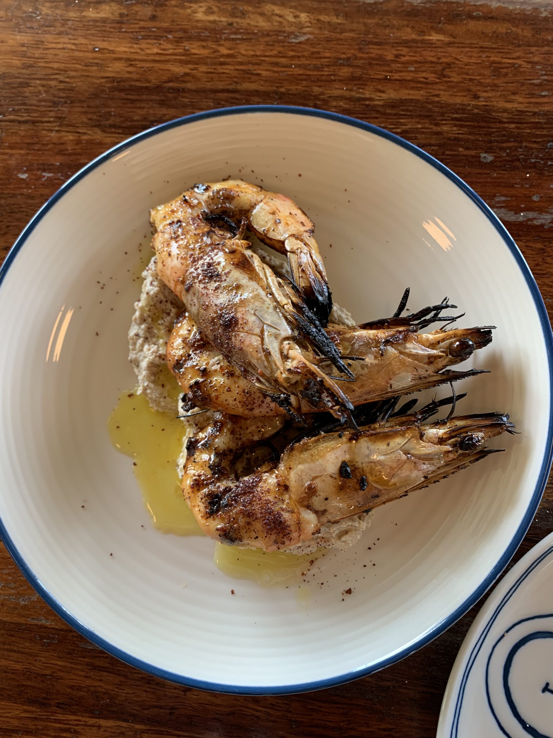 Chargrilled king prawns in burnt butter at A La Grecque in Aireys Inlet - a standout dish